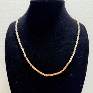 Peyote Bird Artisan African Opal Jasper &‎ Sunstones Bead 24" Necklace 925Silver